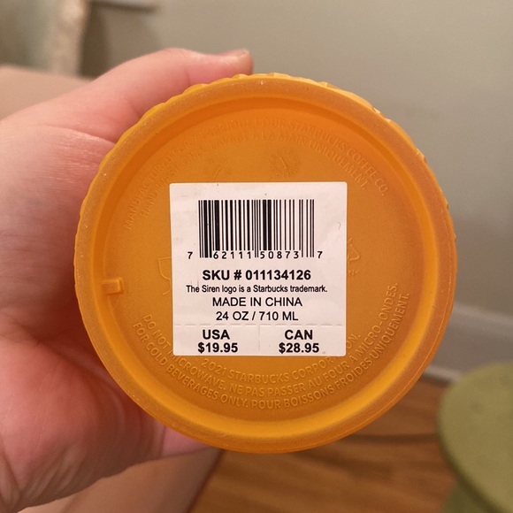 NWT Starbucks Orange Gem Studded Tumbler - Picture 4 of 4